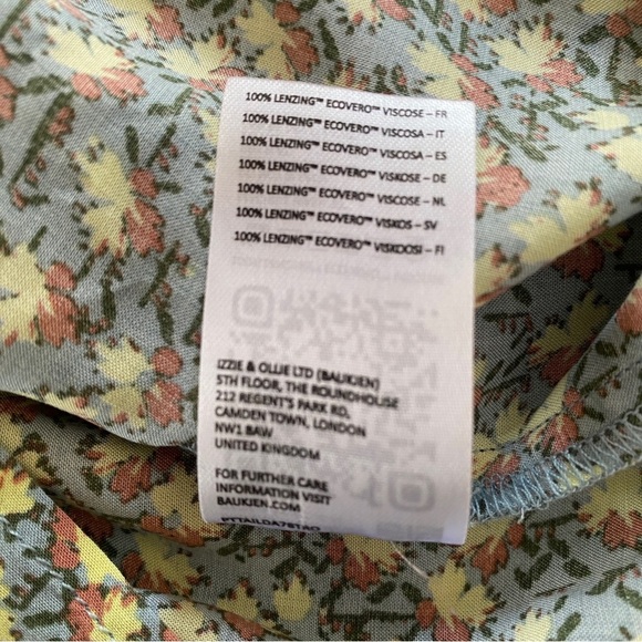 Baukjen Blouse US 8 UK 12 Evelyn Seed Print Short Sleeve Shirt Top - Picture 8 of 10